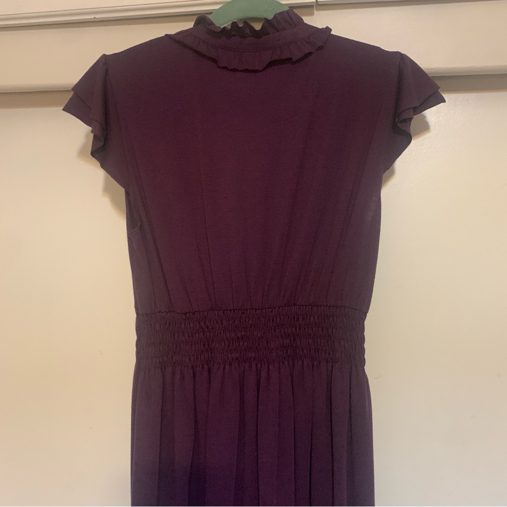 Eggplant Purple Ruffled size Small  Women's Dress NWOT - Picture 11 of 12